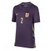 Camisa de Futebol Inglaterra Kyle Walker #2 Equipamento Secundário Mulheres Europeu 2024 Manga Curta